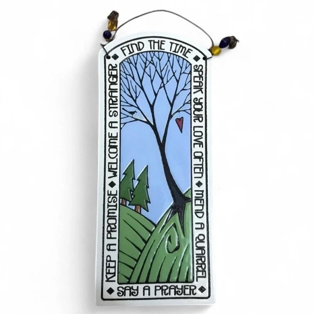 Spooner Creek Designs Etched in Clay Find the Time Tree Hill Pottery Wisconsin